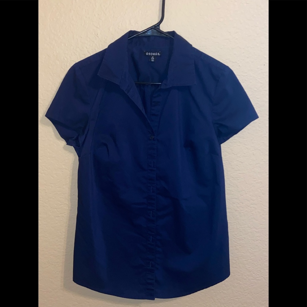 George Navy blue button down top